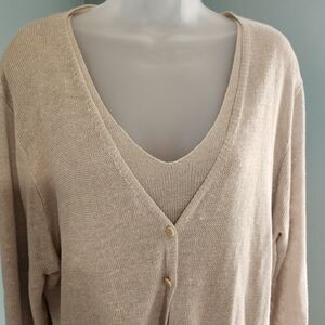 Eileen Fisher Light Tan Cardigan Sweater